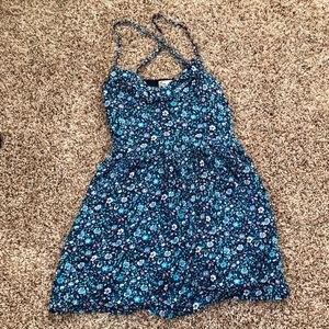 Blue floral Hollister minidress - Large